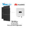 kit fotovoltaico tradizionale 3 k Huawei +Trina