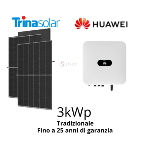 kit fotovoltaico tradizionale 3 k Huawei +Trina